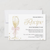 Parels & Prosecco Vrijgezellenfeest Recept Aanvraa Kaart (Voorkant)