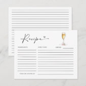 Parels & Prosecco Vrijgezellenfeest Recept Kaart (Voorkant / Achterkant)