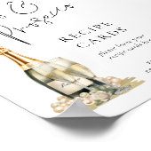 Parels Prosecco Vrijgezellenfeest Recept Kaart Tek Poster (Hoek)