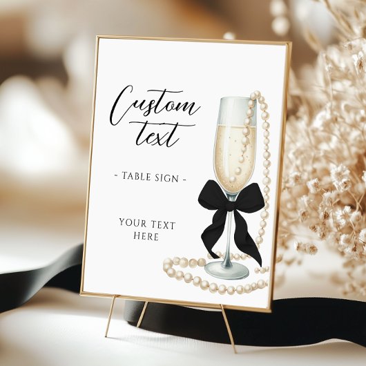 Parels & Prosecco Vrijgezellenfeest Tafelteken Poster