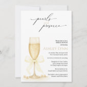 Parels & Prosecco Vrijgezellenfeest Uitnodigen | n Kaart (Voorkant)