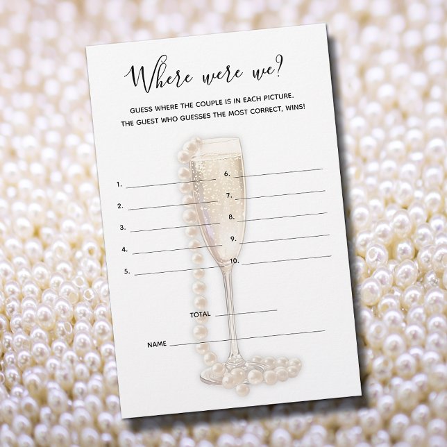 Parels & Prosecco Vrijgezellenfeest Waar waren we  (Pearls & Prosecco Where Were They Game, 5.5" x 8.5" light weight sheets)