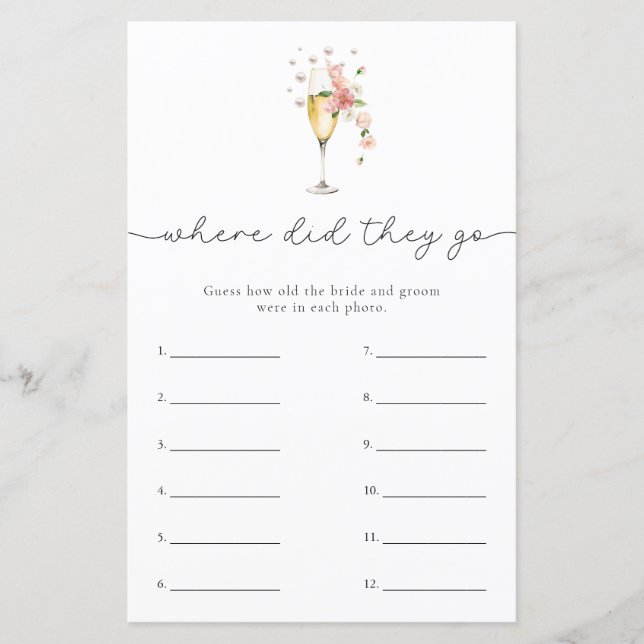 Parels & Prosecco Waar gingen ze douchegame (Voorkant)