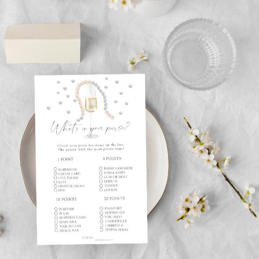 Parels & Prosecco Wat zit er in je tas spel