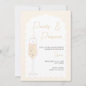 Parels & Prosecco Wavy Arch Bachelorette Weekend Kaart (Voorkant)