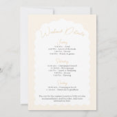 Parels & Prosecco Wavy Arch Bachelorette Weekend Kaart (Achterkant)