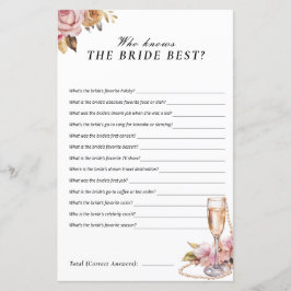 Parels Prosecco Wie kent de bruid beste spel