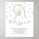 Parels & Prosecco - zet een ring op het spel Poster (Voorkant)