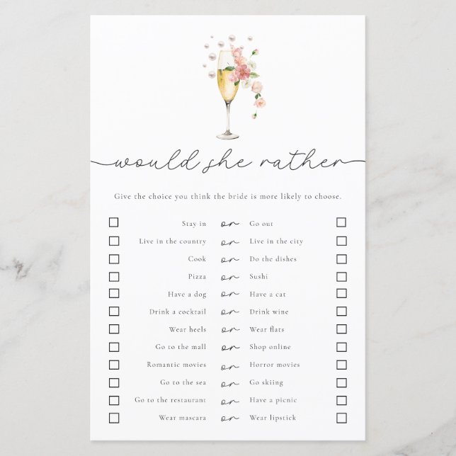 Parels & Prosecco zou ze liever bruids spel (Voorkant)