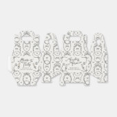 Parels & Prosecco Zwart Coquette Bow Vrijgezellenf Bedankdoosjes (Uitgevouwen)