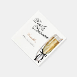 Parels & Prosecco Zwarte Lint Bruidsdiner Servet