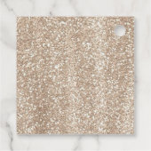 Parels & Prosecco Zwarte Lint Bruidsontbijt Bedankjes Labels (Achterkant)