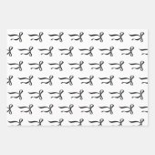 Parels & Prosecco Zwarte Strik Bruidsfeest Inpakpapier Vel (Voorkant)