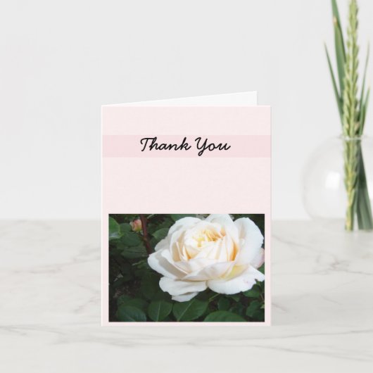 Parels Rose Dank U Bedankkaart (Voorkant)