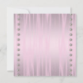 Parels Roze Quinceanera Kaart (Achterkant)