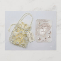 Parels Save the Date Kaart & Zakje Idee