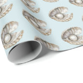 Parels Schelp Verjaardag Cadeaupapier (Rol Hoek)