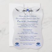 Parels Uitnodigingen 65e Trouwdag Jubileumfeest (Achterkant)