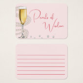 Parels van Wijsheid Vrijgezellenfeest Spel Visitekaartje (Voorkant /achterkant)