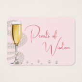 Parels van Wijsheid Vrijgezellenfeest Spel Visitekaartje (Voorkant)