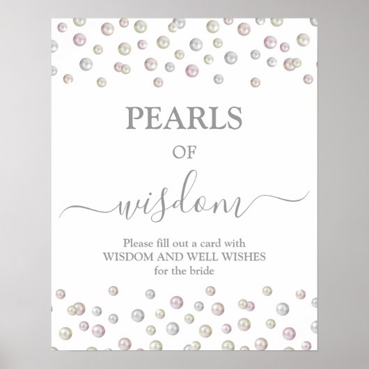 Parels van wijsheid Vrijgezellenfeest teken Poster (Voorkant)