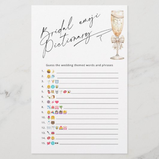 Parels Vrijgezellenfeest Emoji pictionary spel (Voorkant)