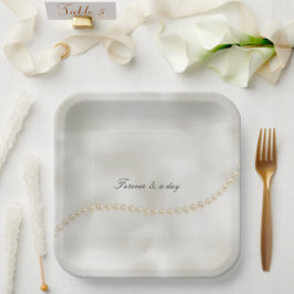 Parels White Luxe Papieren Bordje