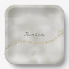 Parels White Luxe Papieren Bordje
