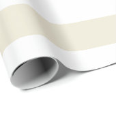 Parels Wit Breed Horizontaal Gestreepte Cadeaupapier (Rol Hoek)