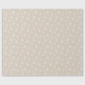 Parels Wit op Zachte Beige Inpakpapier (Vlak)
