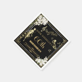 Parels Witte Bloemen Art Deco Gatsby 20s Verjaarda Servet (Hoek)