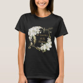 Parels Witte Bloemen Art Deco Gatsby 20s Verjaarda T-shirt (Voorkant)