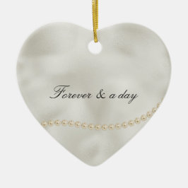 Parels Witte Luxe bruiloft Keramisch Ornament