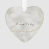 Parels Witte Luxe bruiloft Ornament (voorkant)