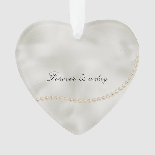 Parels Witte Luxe bruiloft Ornament (voorkant)