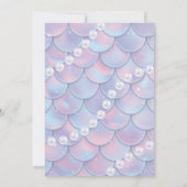 Parels & Zeemeermin Baby shower Uitnodiging (Achterkant)