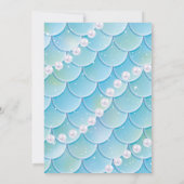 Parels & Zeemeermin Baby shower Uitnodiging (Achterkant)