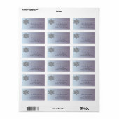 Parels Zilveren Davidster Adreslabels Etiket (Full Sheet)