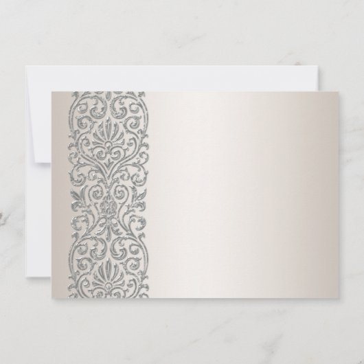 Parels Zilveren Rand 25ste verjaardagsfeest Kaart (Achterkant)