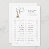 Parels zou ze liever Vrijgezellenfeest spel Kaart (Voorkant / Achterkant)