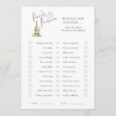 Parels zou ze liever Vrijgezellenfeest spel Kaart (Voorkant)