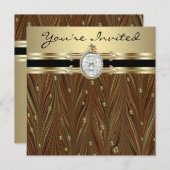 Parels Zwart Goud Vrouwen Verjaardagsfeest Kaart (Voorkant / Achterkant)