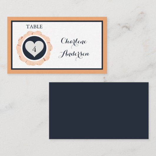 Parels Zwart Watusi Tacao Trouwtafel Place Card Plaatskaartje (Voorkant / Achterkant)