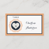 Parels Zwart Watusi Tacao Trouwtafel Place Card Plaatskaartje (Voorkant)