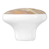 Parelsgewijs Goud, Roos  Keramische Knop (Zijkant)