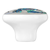 Parelsgewijs scrollwerk op Abalone Schelp Keramische Knop (Zijkant)