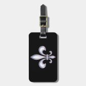 Parelsgewijze Fleur de Lis Bagagelabel (Voorkant verticaal)