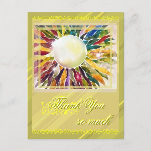 Parelsieraden laten een uitstekende bedankkaart ac briefkaart (Voorkant)