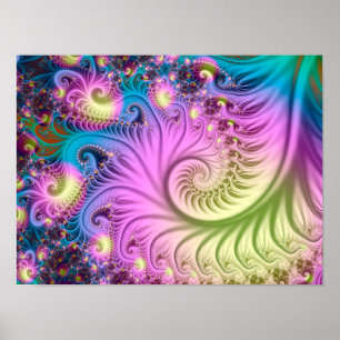 Parelsmoes fractale spiraal poster