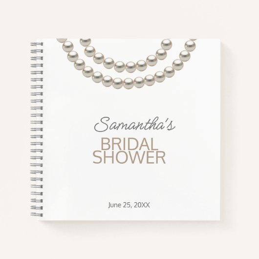 Parelsnoer Bruidsfeest Notitieboek (Voorkant)